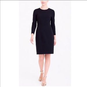 J Crew Black Ponte Dress- Black Medium